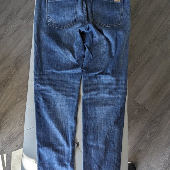 #195 WHBM Girlfriend Style Jeans- metallic thread at factory distressed areas - Picture 5 of 6